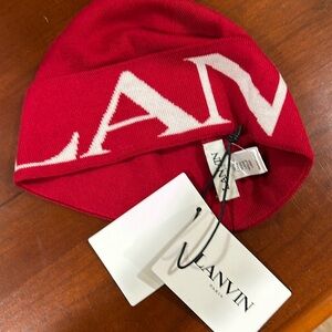 LANVIN
CONTRASTING LOGO
WOOLLY HAT